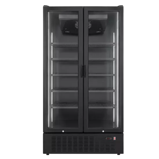 GC 900 D2K Siyah Çift Kapılı Şişe Soğutucu